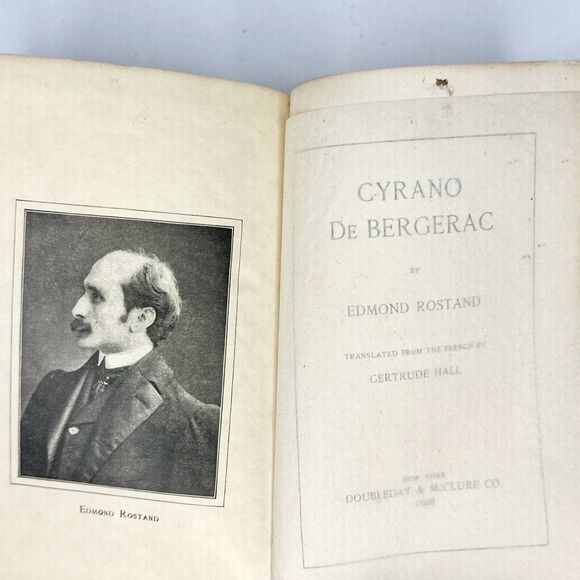 Cyrano DeBergerac Edmond Rostand‎ 1898 Hard Cover Book - Picture 5 of 8
